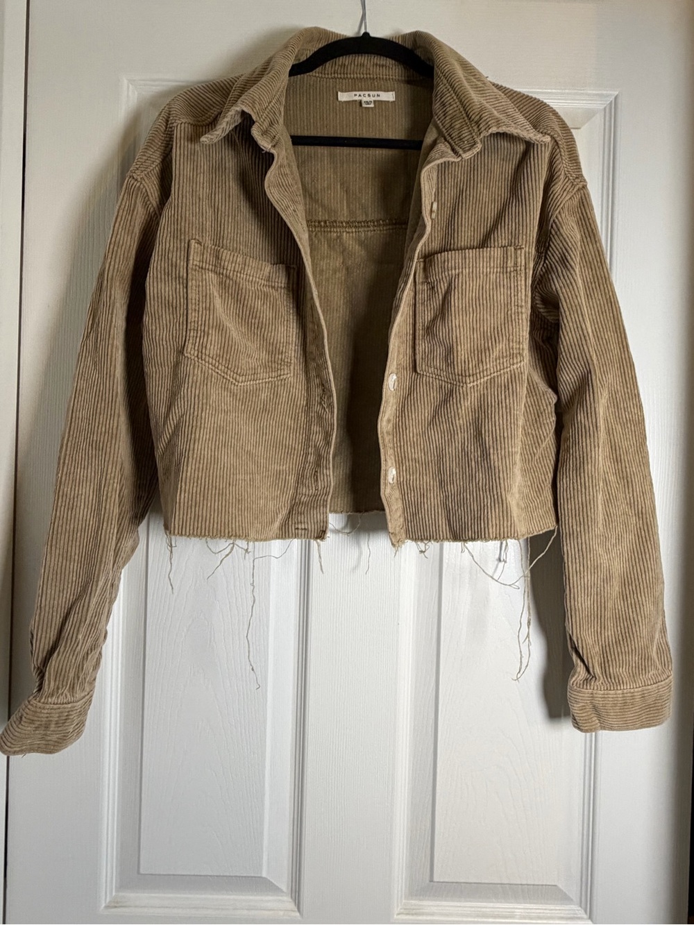 PacSun Beige Corduroy Crop Jacket